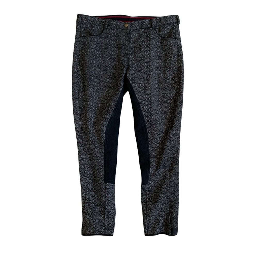 equestrian riding pant gray leopard print size 32